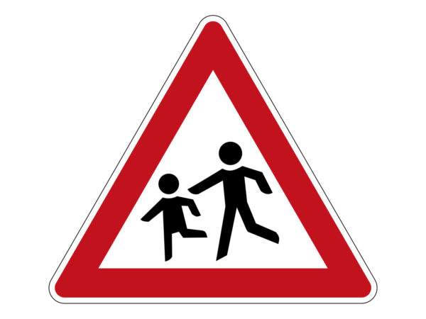 Verkehrszeichen 136 10 Kinder Aufstellung Rechts Radfahrausbildung Grundschule